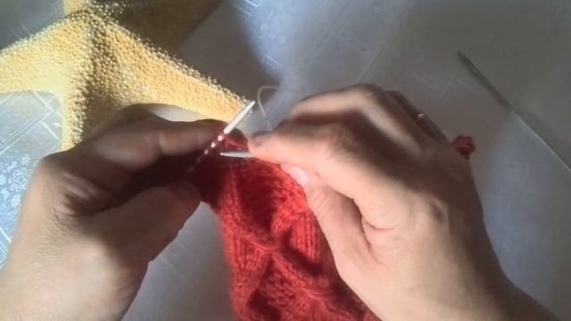 Свяжем вместе узор КОМБИНИРОВАННЫЕ РОМБЫ С ОБВИТИЕМ спицами