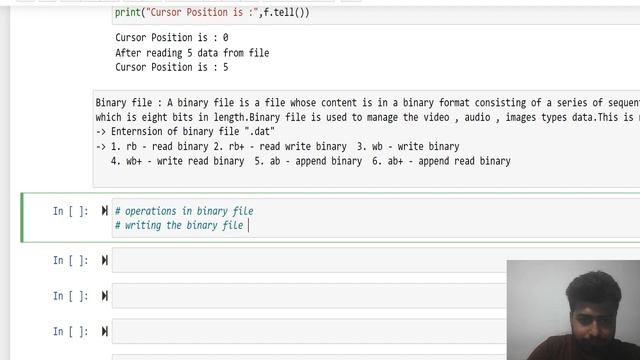 Class 12th Unit 1(XIII)| Binary file | open | create/write | read | append | programs