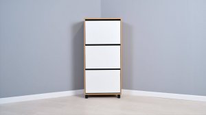 Обувница закрытая (тумба для обуви) Крафт 13.112 Н для прихожей и гардеробной.