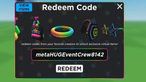 GIVING CODES FOR METAHUG EVENT CREW SHADES #roblox