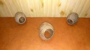 ГРОТ из кокоса, домик для рыбок)