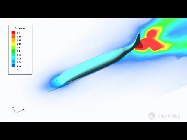 Моделирование плавникового движителя во FlowVision