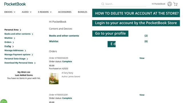 How to delete PocketBook account at the Store? смотреть онлайн