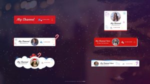Новогодние плашки для вашего канала Youtube Subscribe Panels Motion Array DIZAYNPROJECT