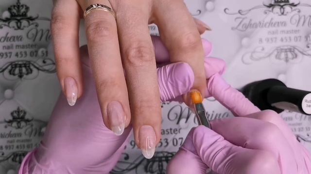 Маникюр//Укрепление ногтей гелем//Выкладка страз//Марина Захаричева