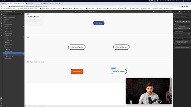 Button Text on hover ändern – Webflow Tutorial