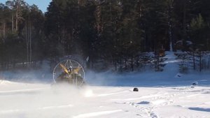 Аэролодка Пиранья-3 в Боровом