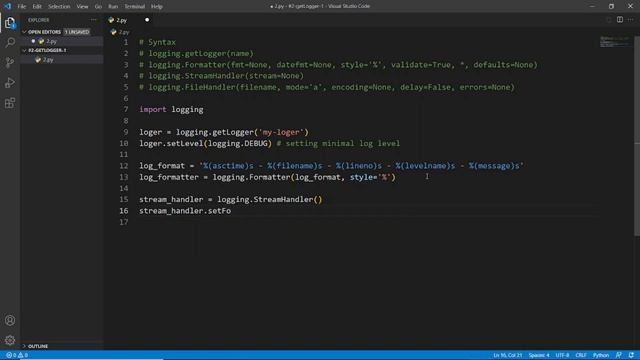 Python logging. getLogger, StreamHandler, FileHandler - #2 (Python Tricks)