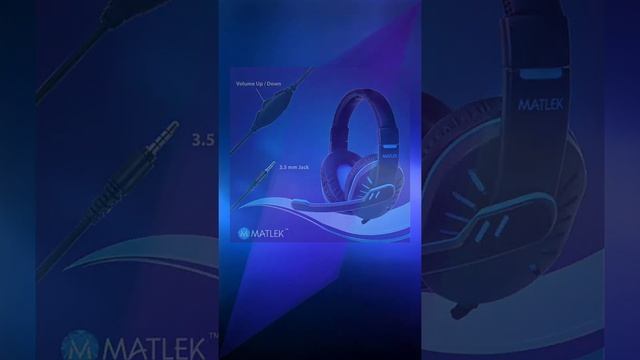 Matlek Gaming Headphone With Adjustable Mic