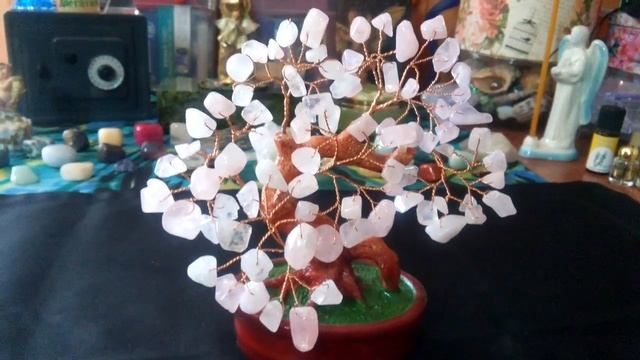 БОНСАЙ. Розовый кварц. Bonsai. Rose quartz.
