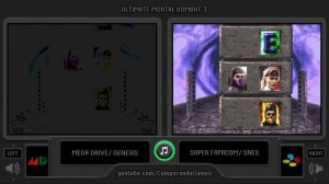 Ultimate Mortal Kombat 3 (Sega Genesis vs Snes) Side by Side Comparison