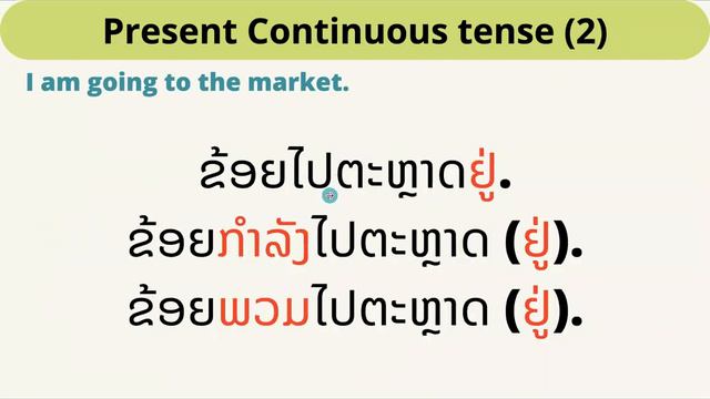 Four Basic Lao Tenses: Present Tense, Present Continuous Tense, Past Tense and Future Tense смотреть онлайн