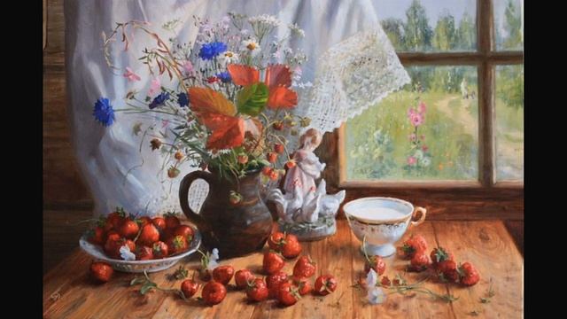 Деревенский натюрморт. Художник Владимир Юрьевич Жданов смотреть онлайн