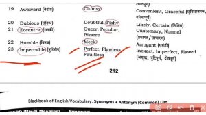 Black Book 2023 updated Vocabulary//SCC important Synonyms and antonyms//English Black book