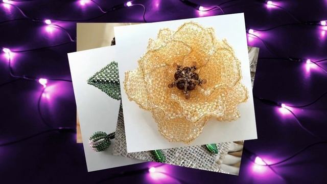 Брошки из бисера - для вдохновения. Цветы, листики, букеты. Часть 12 смотреть онлайн