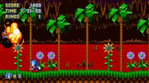 Sonic Mania Plus: Sonic tries to escape from Sonic.EXE