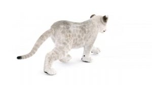 Animated Furry White Lion Cub 3D Model for Download