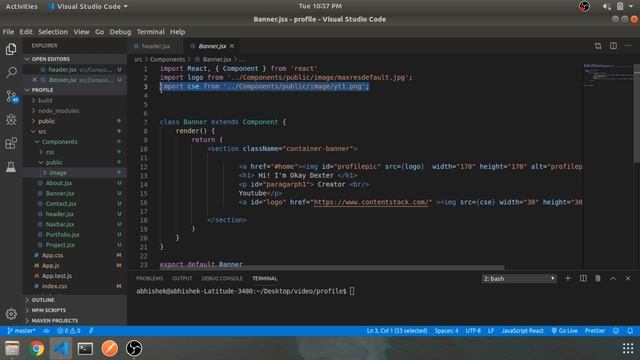 ReactJS Tutorial For Beginners - Creating A Profile Page