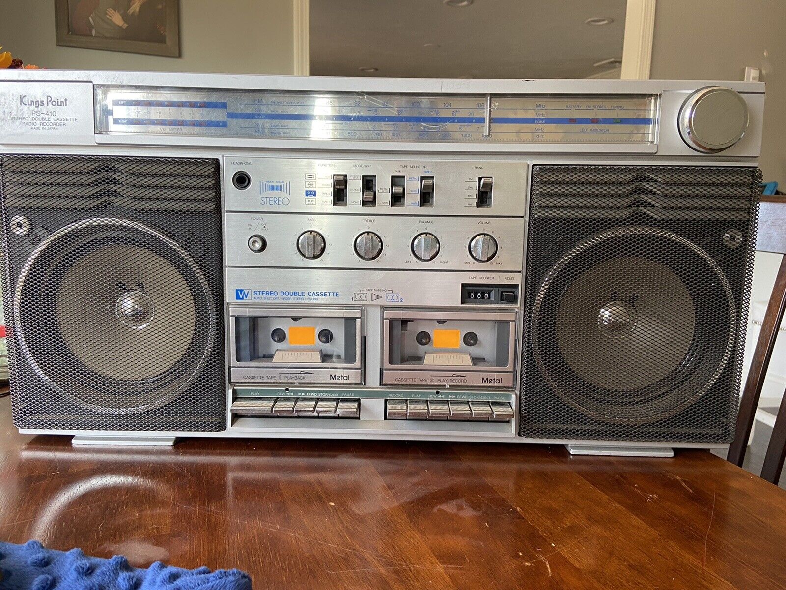 Vintage Kings Point PS410 Boombox GhettoBlaster-ЯПОНИЯ.