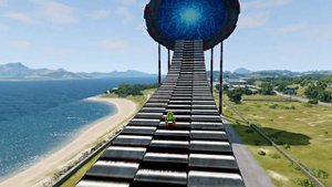 Big & Small The Monster Lightning McQueen vs The Monster King Dinoco vs Thomas Train_BeamNG.drive