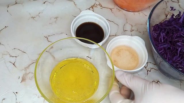 САЛАТ ИЗ КРАСНОКОЧАННОЙ КАПУСТЫ И МОРКОВИ витаминный. #простовкусно
