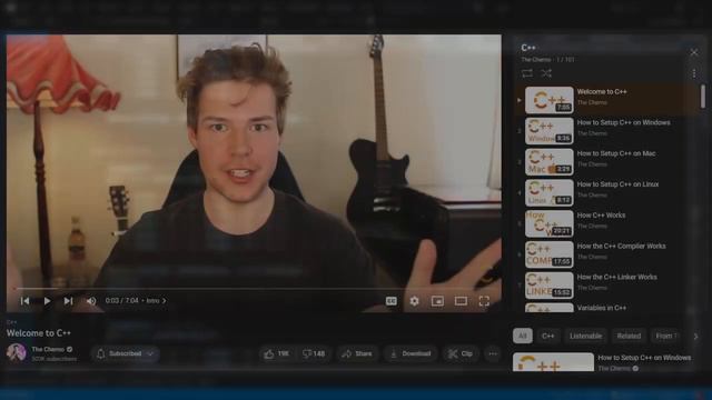 If you want to learn how to make games in C++ watch this (All the resources you need to get started