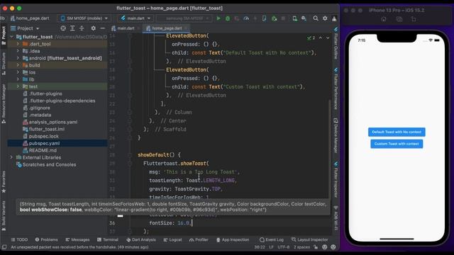 How to create a Custom Toast in Flutter App? (Android & IOS)