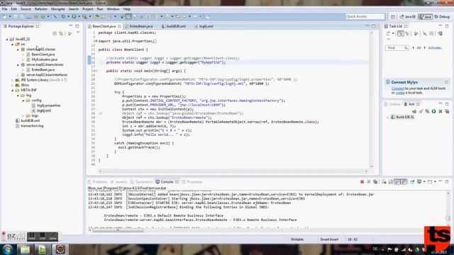 EJB 3.1 - Konfigurieren der Entwicklungsumgebung (1) - Log4j (Server) смотреть онлайн