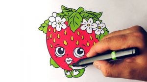 Раскраски Шопкинс для детей  Раскраска Клубничка Кисс  Мои раскраски