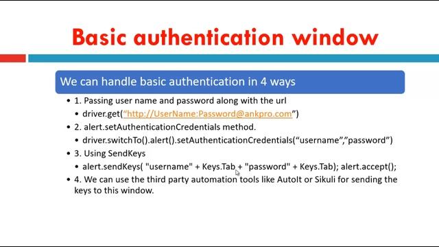 Selenium with Java 46 - How to Handle basic Authentication window смотреть онлайн