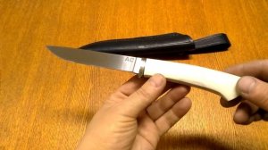 Нож ручной работы .Рог лося и клинок из стали  CPM S110V