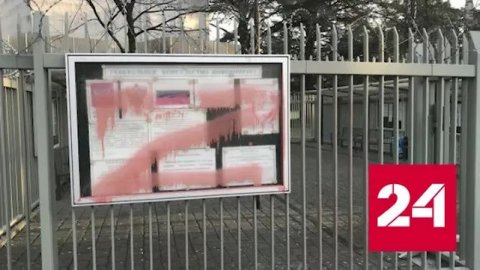 Вандалы распылили краску на генконсульство России в Бонне - Россия 24 