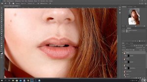 Ретушь женского портрета самыми простыми инструментами фотошоп. Easy portrait retouch.