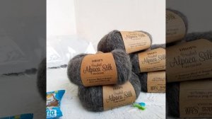 Пряжа DROPS BRUSHED ALPACA SILK цвет 3 на джемпер