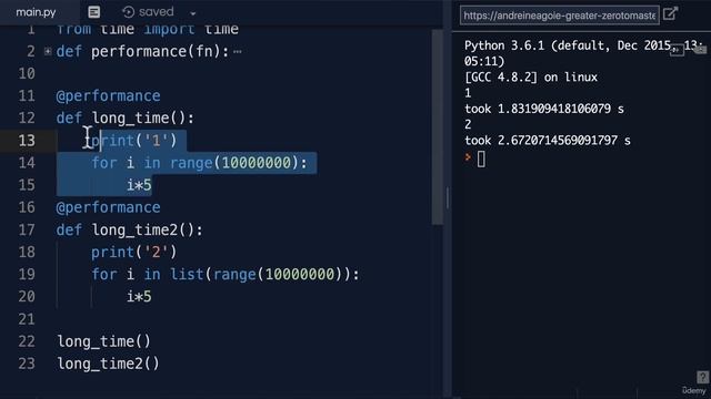 Generators Performance in Python - Python Full Course for Beginners 2023