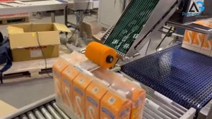 Нанесение этикетки на групповую упаковку  Автоматический принтер аппликатор Н ПР 07