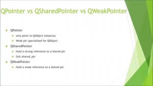 Qt-QSharedPointer vs QPointer vs QWeakPointer with full examples