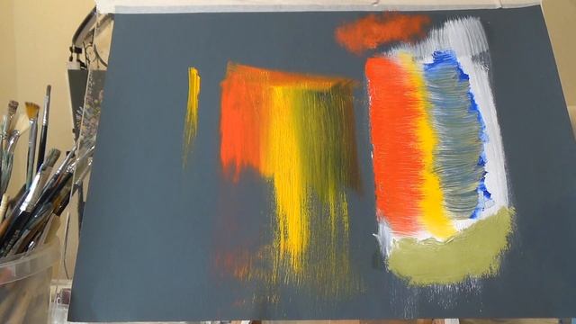 Тестирование грунтованного ватмана под масло. Часть 2. Логинова Ольга. смотреть онлайн