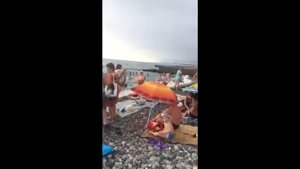 Пляж чайка г. Адлер ул. просвещения август 2017 года