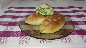 Печёные пирожки с ЗЕЛЁНЫМ луком и ЯЙЦАМИ