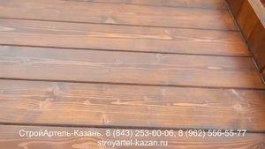 Дом из двойного бруса  Покраска маслом  Обзор