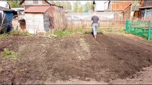 Мотоблок Брайт. Пробная фрезеровка.