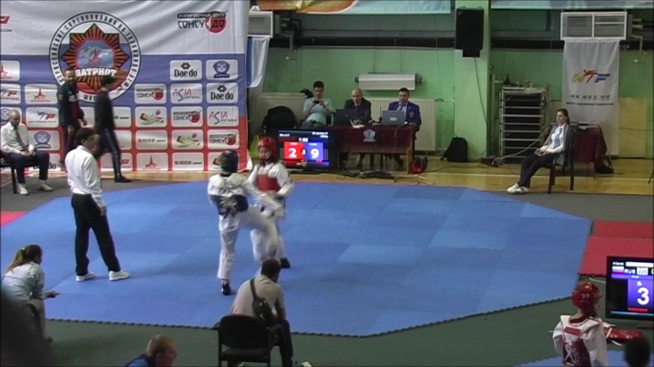 Taekwondo WTF. Соревнования "Патриот 2017. Юниорки. 1/4 финала. ж-59. Шумайлова-Яковлева.