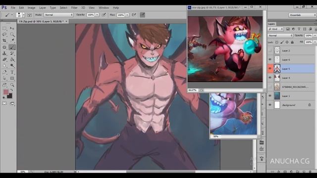 【 SPEED PAINT 】ROV Zip ตอนโตเป็นหนุ่ม | Photoshop | смотреть онлайн