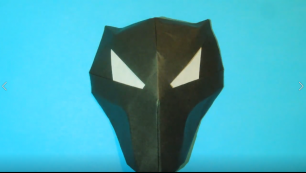 Как сделать маску Чёрной Пантеры. Оригами маска.mp4