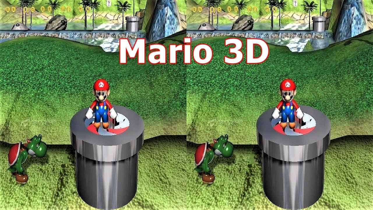 Mario 3D video SBS VR box google cardboard