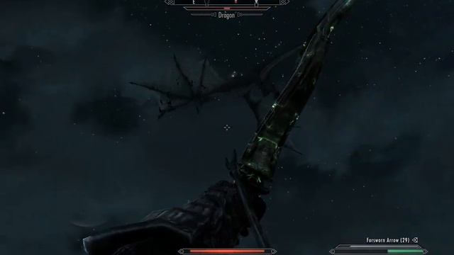 Skyrim Gameplay - Shooting a Dragon out the Sky смотреть онлайн
