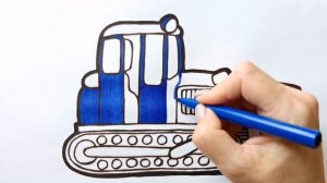 Как нарисовать БУЛЬДОЗЕР ДЛЯ ДЕТЕЙ / раскраска для детей / Нарисуй Ка