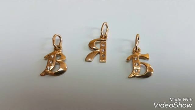 #Золотые подвесы. Буквы. # Gold pendants. Letters. смотреть онлайн