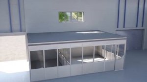 Пристройка офисного помещения внутри ангара